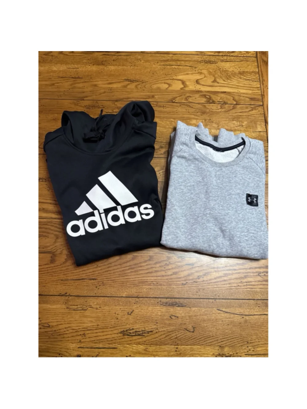 Adidas Hoodie Men’s Sz Small Black Sweatshirt Pockets Gray Adidas Small P52